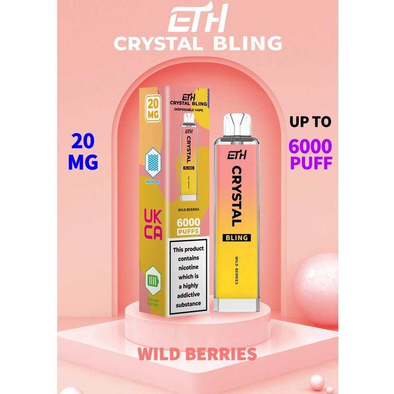 Crystal Bling 6000 Disposable Vape Puff Pod Device vapeclubuk.co.uk