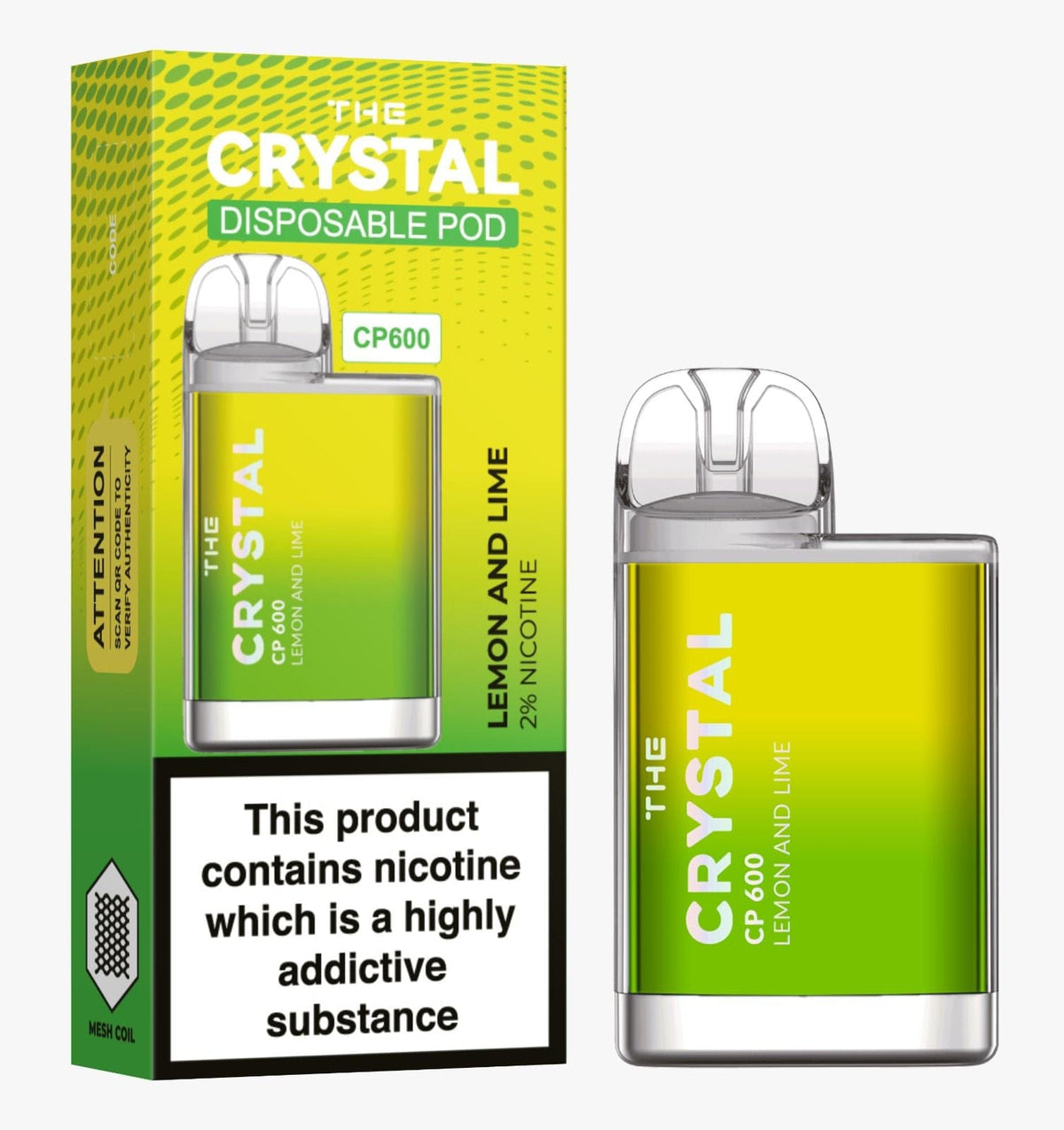 The Crystal CP600 Disposable Vape Puff Bar Mini Pod vapeclubuk.co.uk