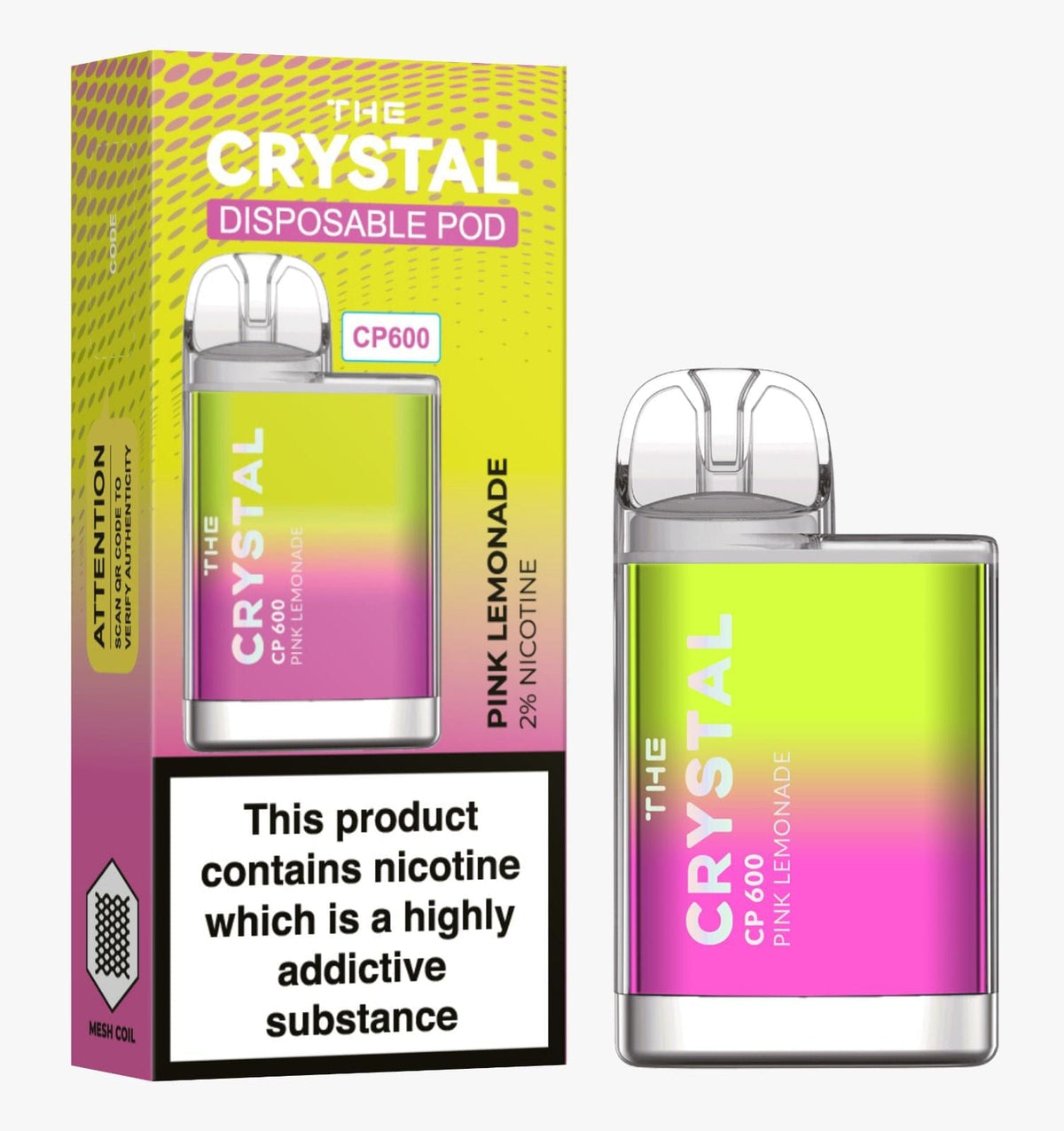 The Crystal CP600 Disposable Vape Puff Bar Mini Pod vapeclubuk.co.uk