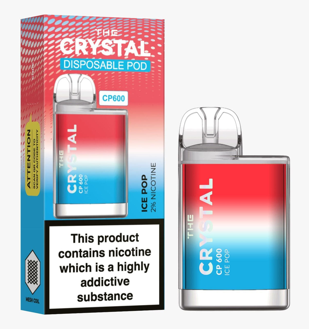 The Crystal CP600 Disposable Vape Puff Bar Mini Pod vapeclubuk.co.uk