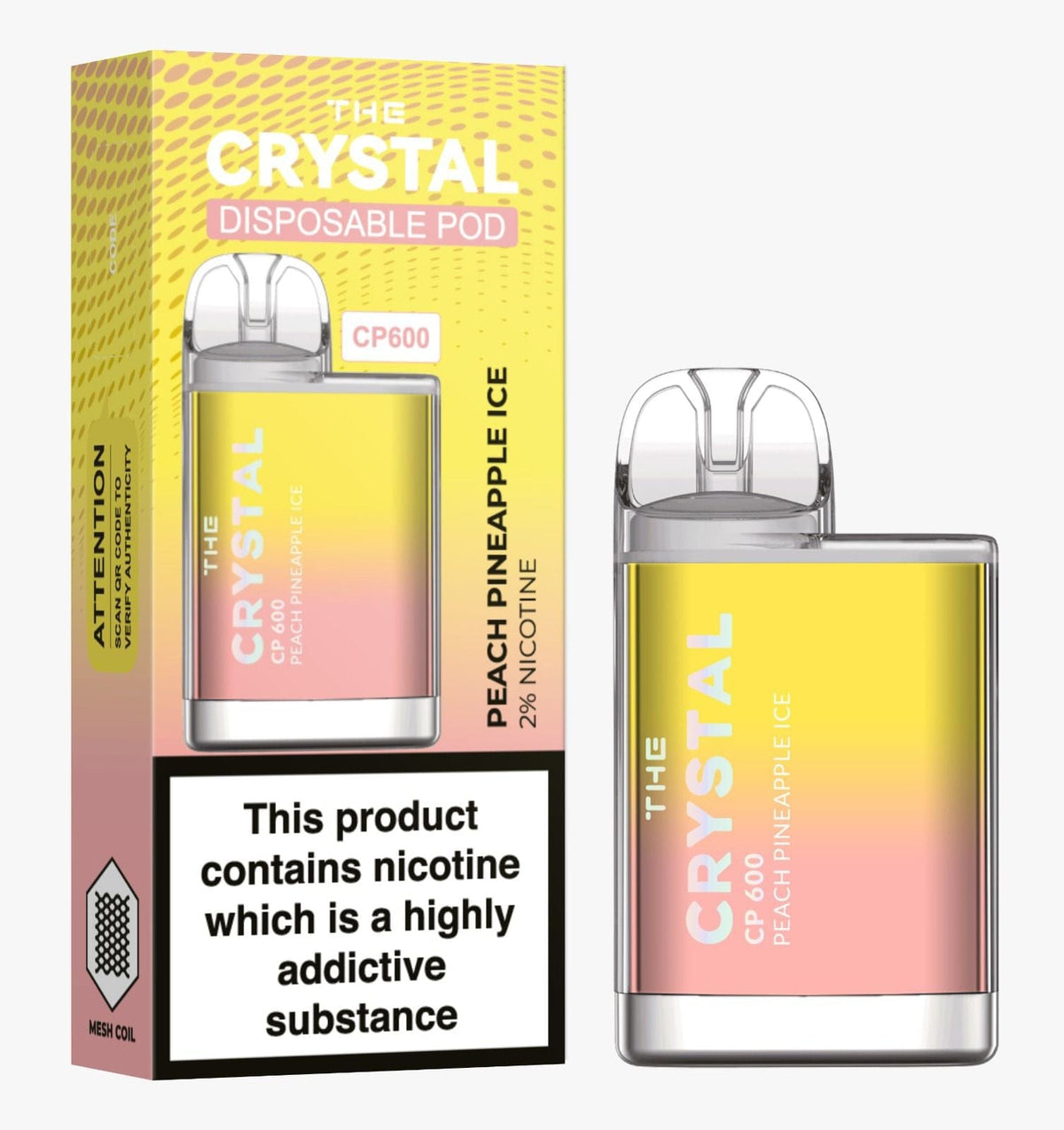 The Crystal CP600 Disposable Vape Puff Bar Mini Pod vapeclubuk.co.uk