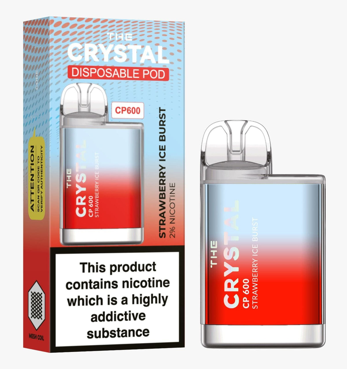 The Crystal CP600 Disposable Vape Puff Bar Mini Pod vapeclubuk.co.uk