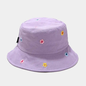 Flower Embroidery Bucket Hat - Yalo