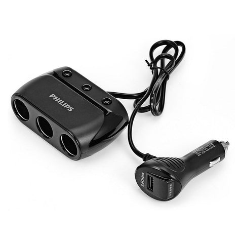 3 socket car charger