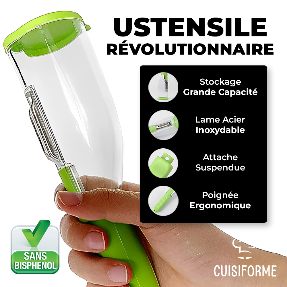 Éplucheur Ergonomique avec Réservoir