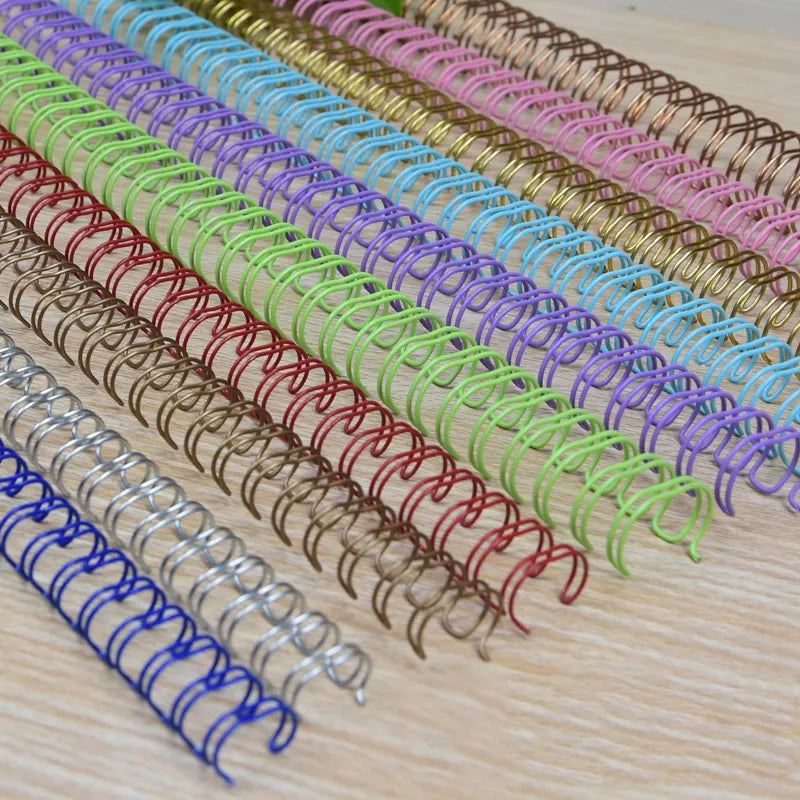 100pcs/50pcs Metal YO Double Coil Calendar Binding Coil Notebook Spring Book Ring Wire O Binding A4 Binders Double Wire Binding OS24