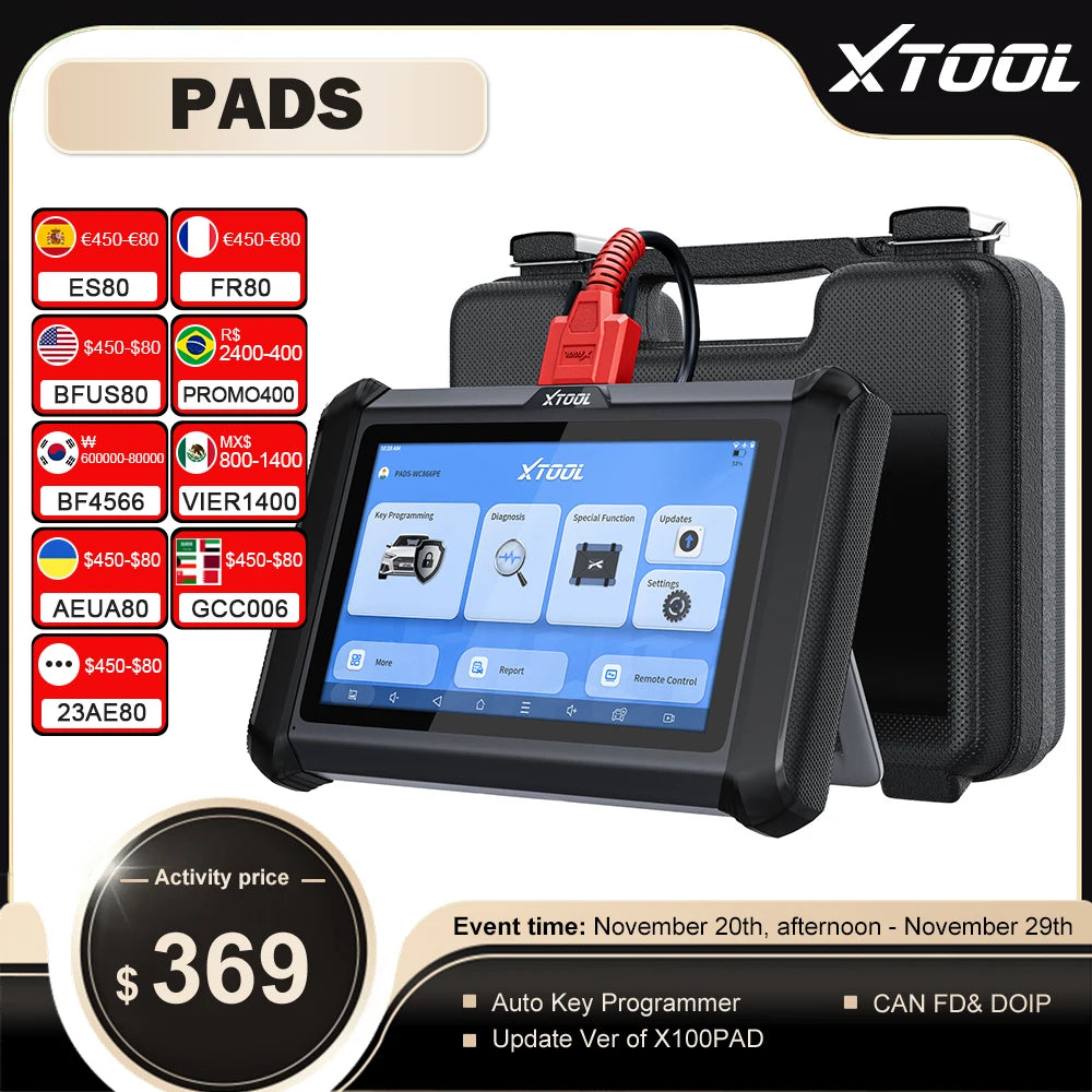 XTOOL X100 PADS Update Ver Of X100PAD Car Key Programer Read Key Pin Code OBD2 Diagnostic Scanner Automotive Code Reader AM23