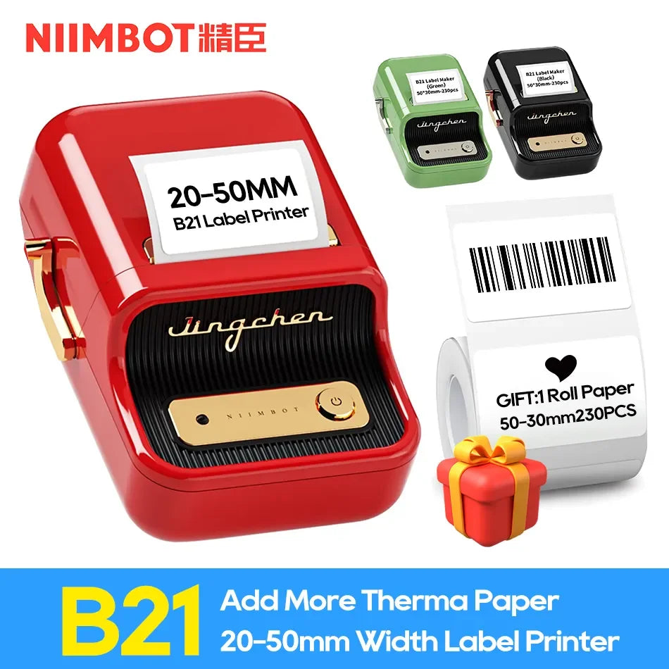 Niimbot B21 B1 Wireless label printer Portable Pocket Label Printer Bluetooth Thermal Label Printer Fast Print Home Use Office OS24