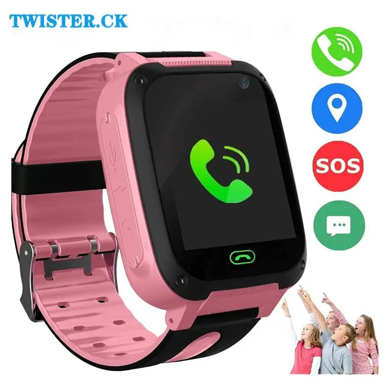 S4 Kids Smart Watch Waterproof Touch Screen Video Camera Sim Card Call Phone Smartwatch With Light GPS Locator For IOS Android  ET24