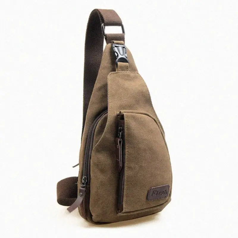 Casual Canvas Chest Pack Crossbody Bag for Men