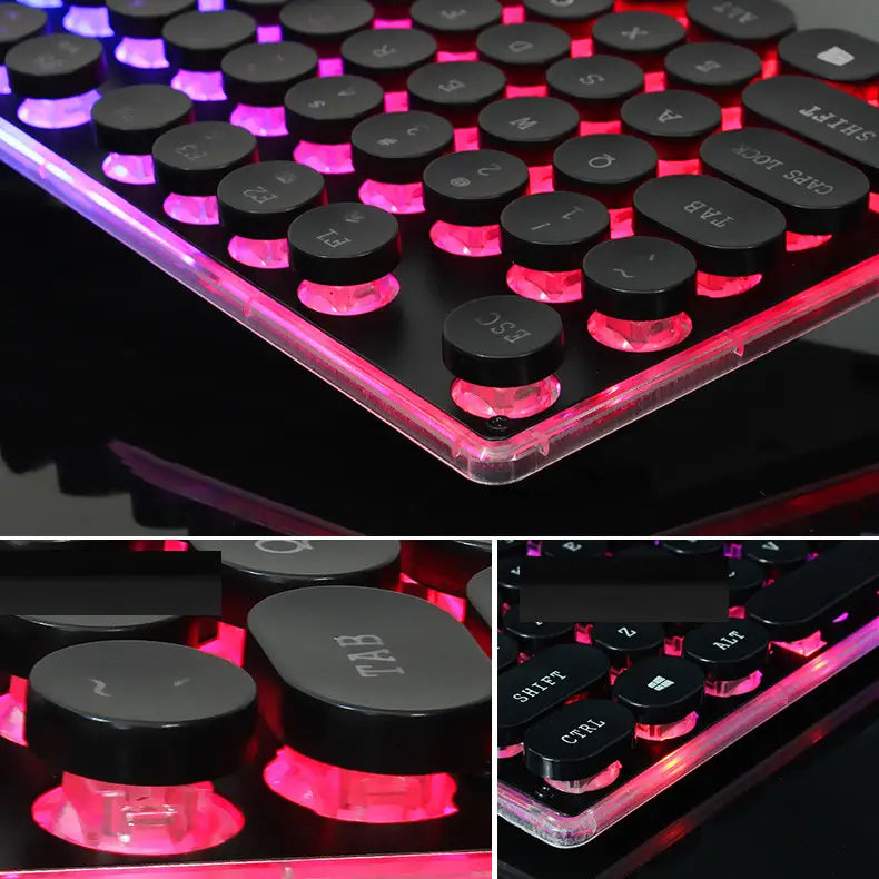 Colorful Luminous Keyboard Mouse Set