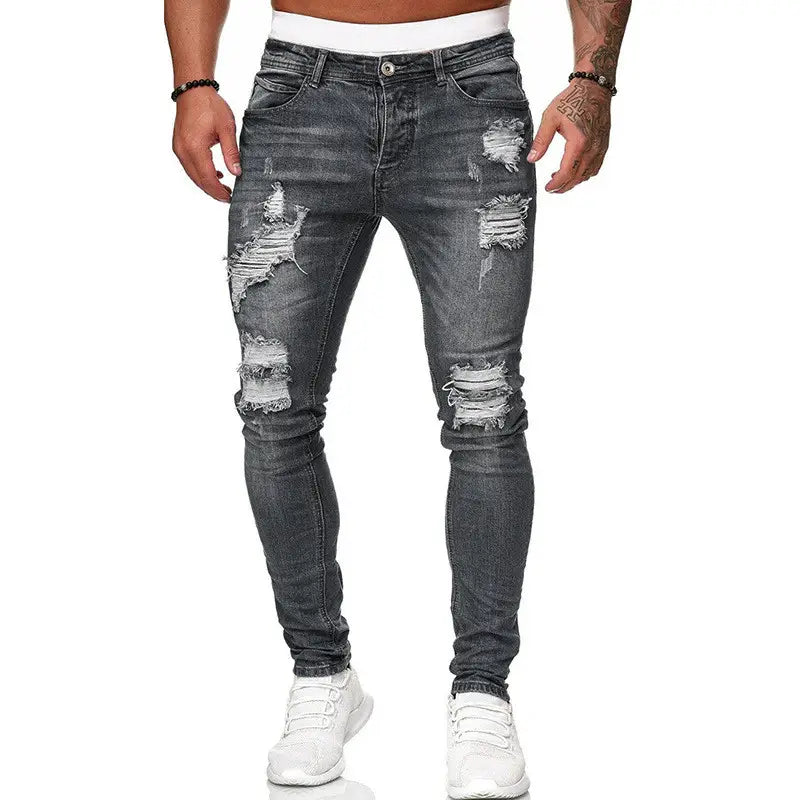 Distressed White Cowboy Pants