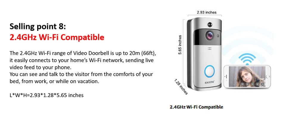 Smart Wireless WiFi Security Door Bell