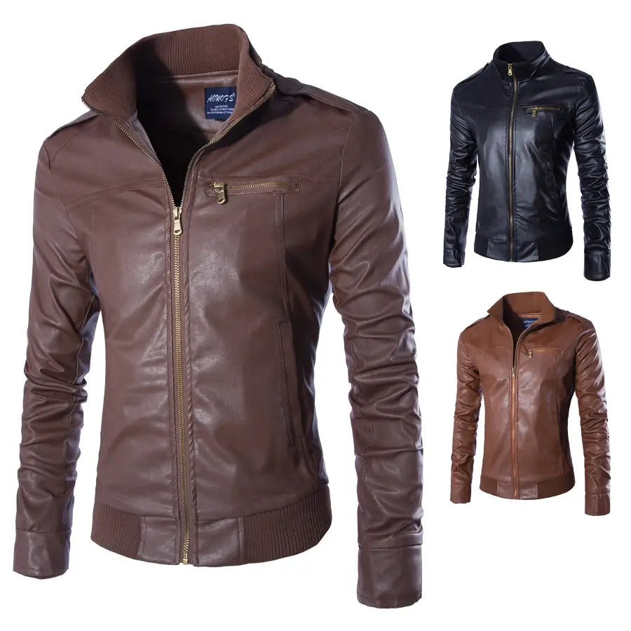 Classic Motorcycle Leather Jacket