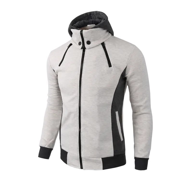 High-Necked Hooded Jacket