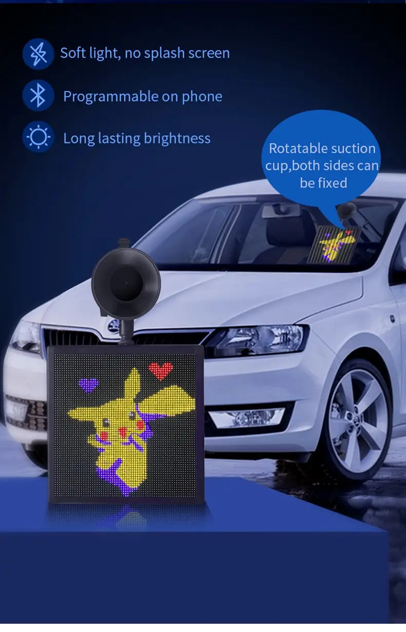 Bluetooth Emoticon Car Display