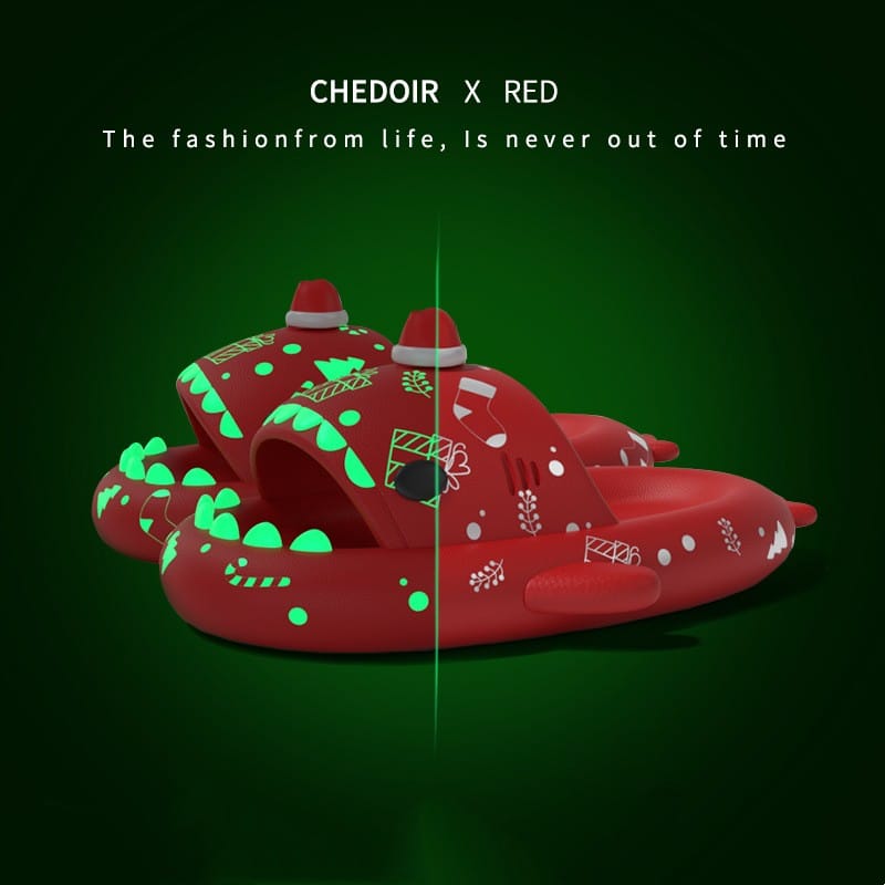 Luminous Shark Couple House Slippers