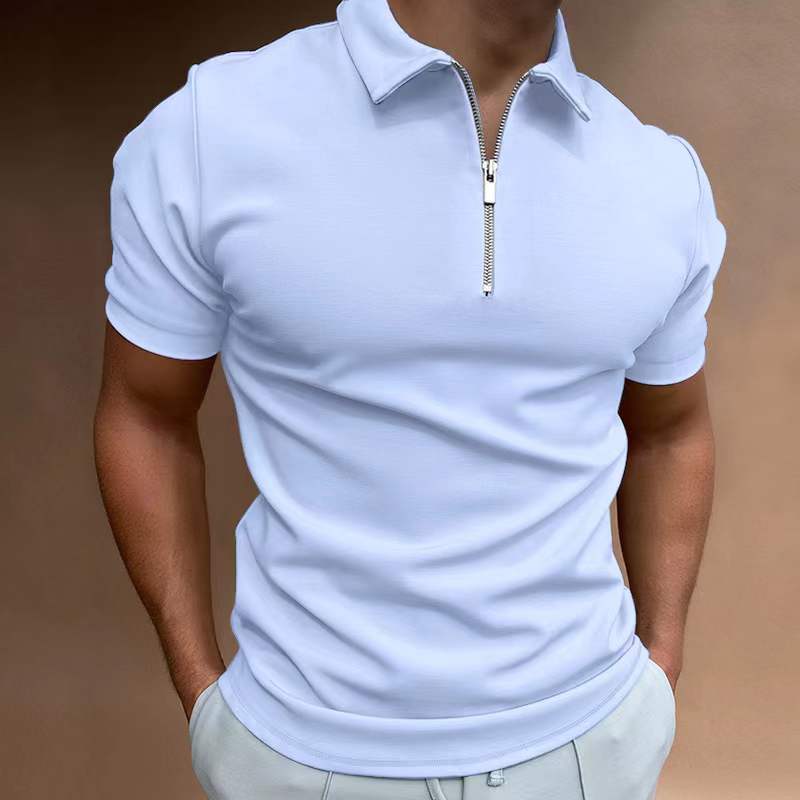 Men’s Casual Short Sleeve Digital Print Polo Shirt