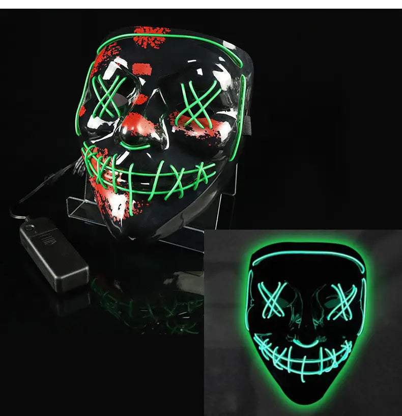 Glowing LED Halloween Clown Mask