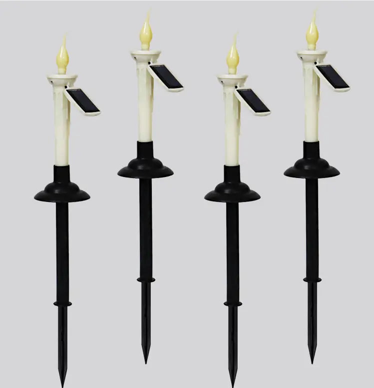 Outdoor Solar Candle LED Ground Lamp Garden Decoration