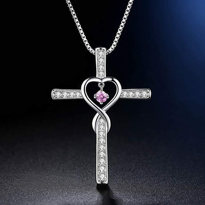 Religious Cross Zircon Pendant