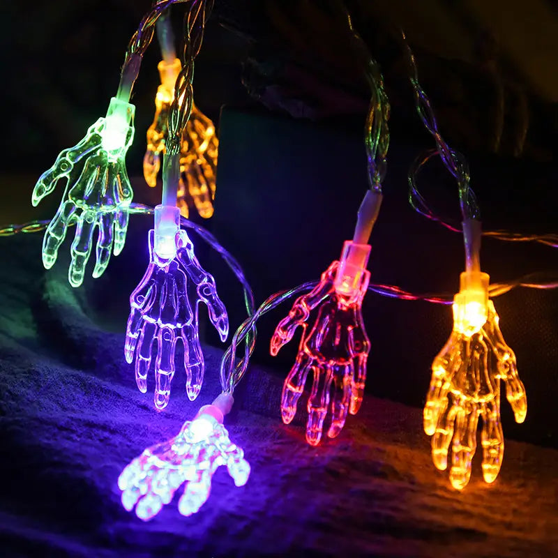 Solar LED Ghost Hand Lamp String