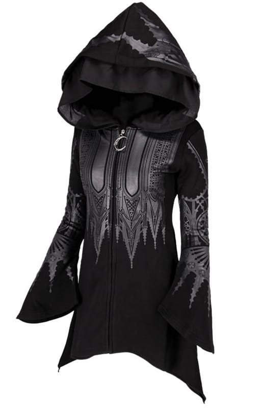 Punk Black Halloween Cosplay Hoodie