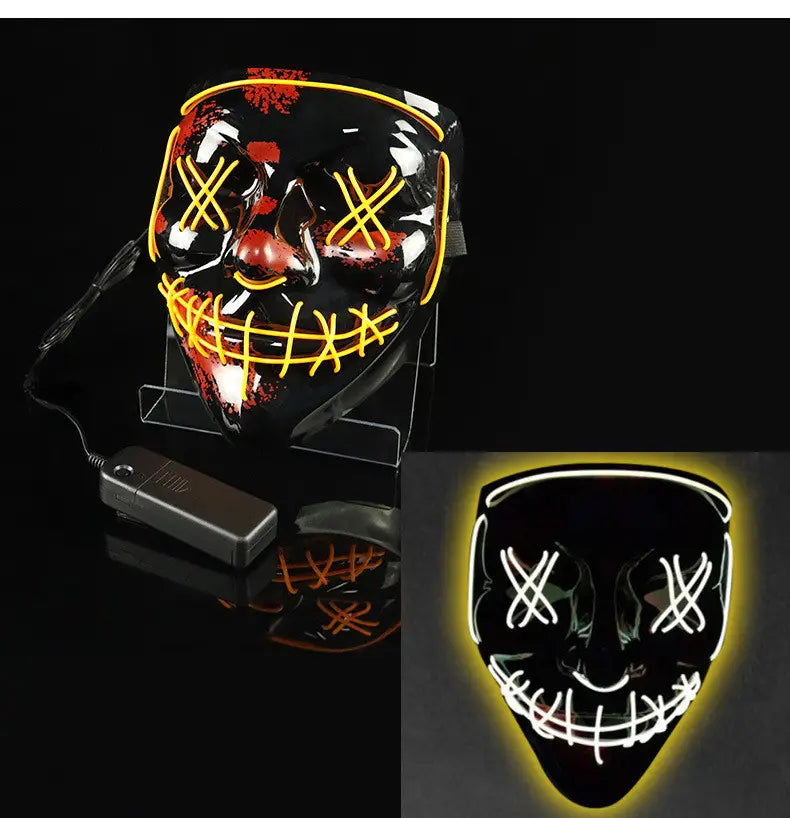 Glowing LED Halloween Clown Mask