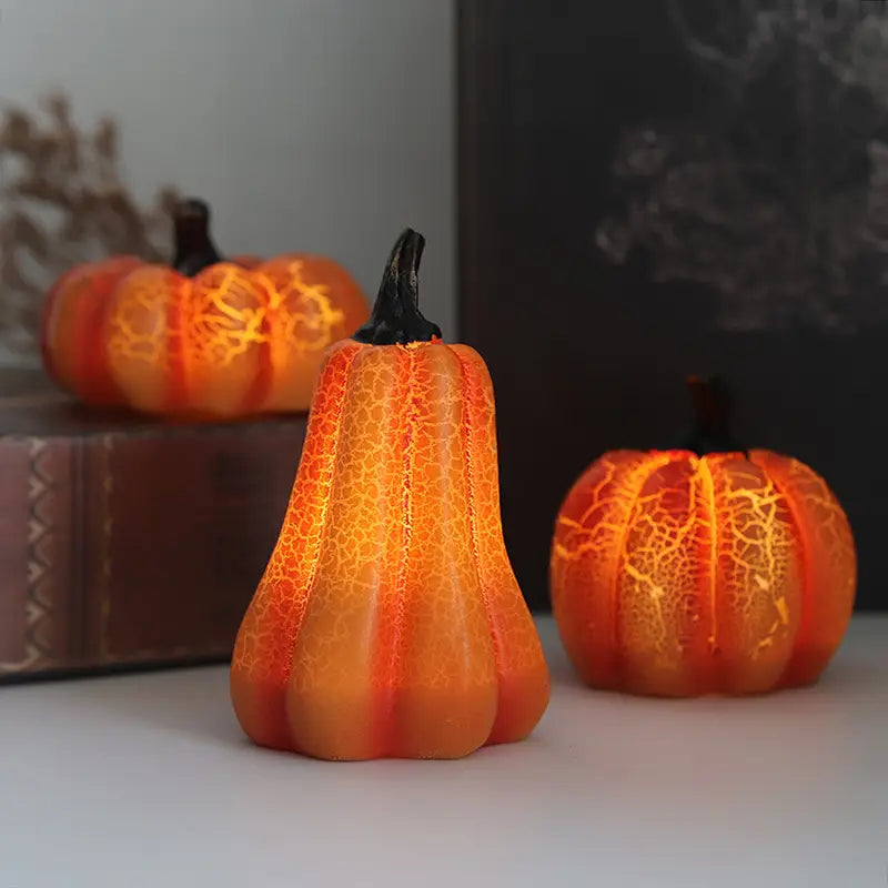 LED Candle Lamp Resin Luminous Pumpkin