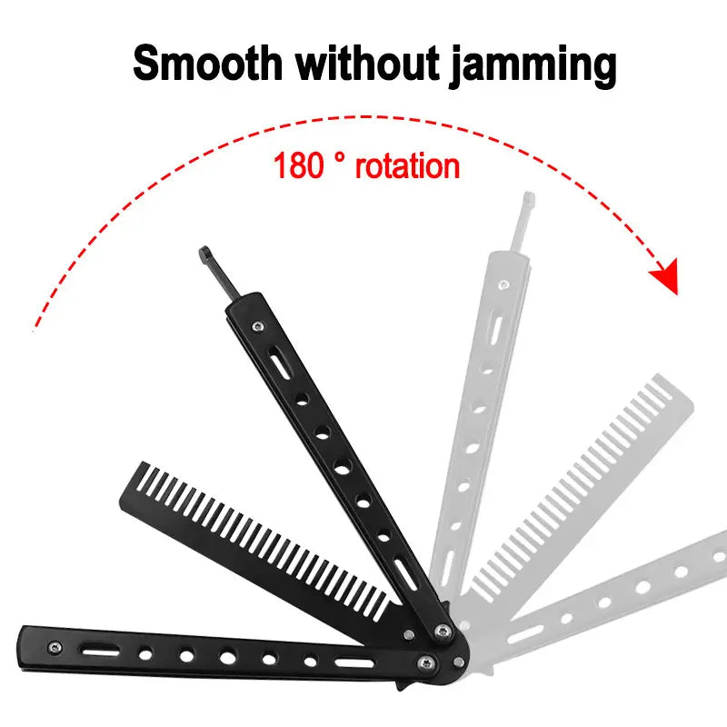 Foldable Stainless Steel Butterfly Comb