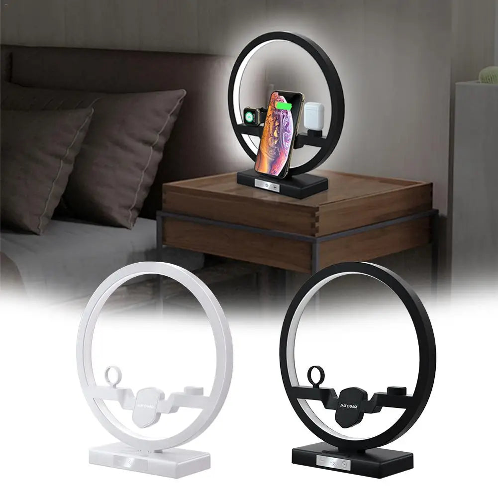 Wireless Charger Stand with Table Lamp