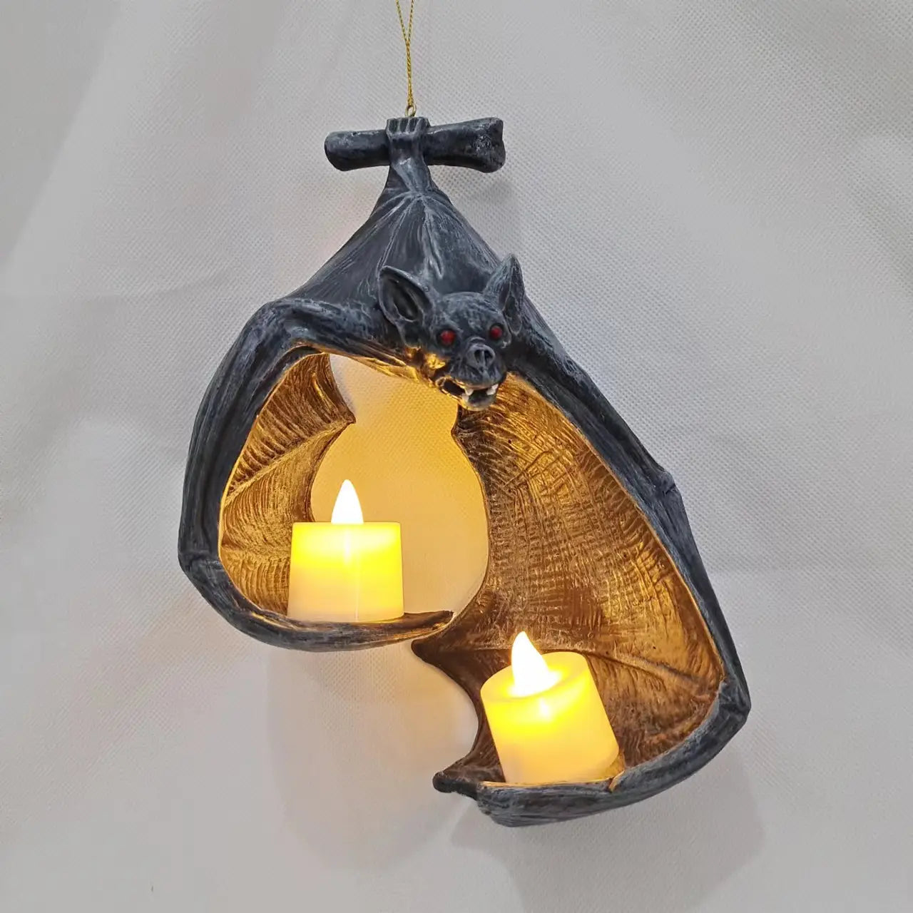 Ghost Bat LED Wall Candle Holder