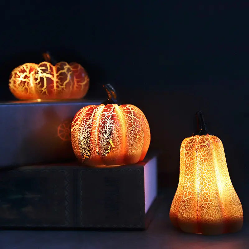 LED Candle Lamp Resin Luminous Pumpkin