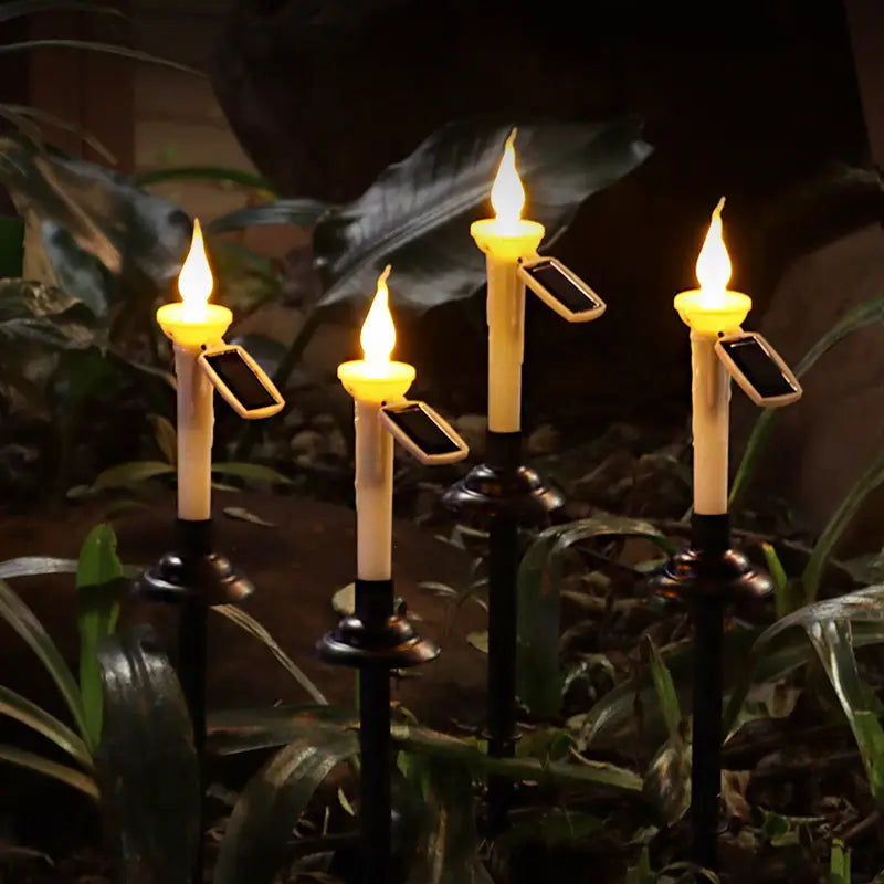 Outdoor Solar Candle LED Ground Lamp Garden Decoration