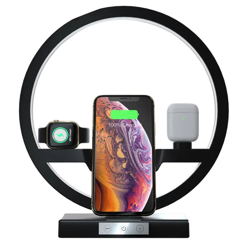 Wireless Charger Stand with Table Lamp