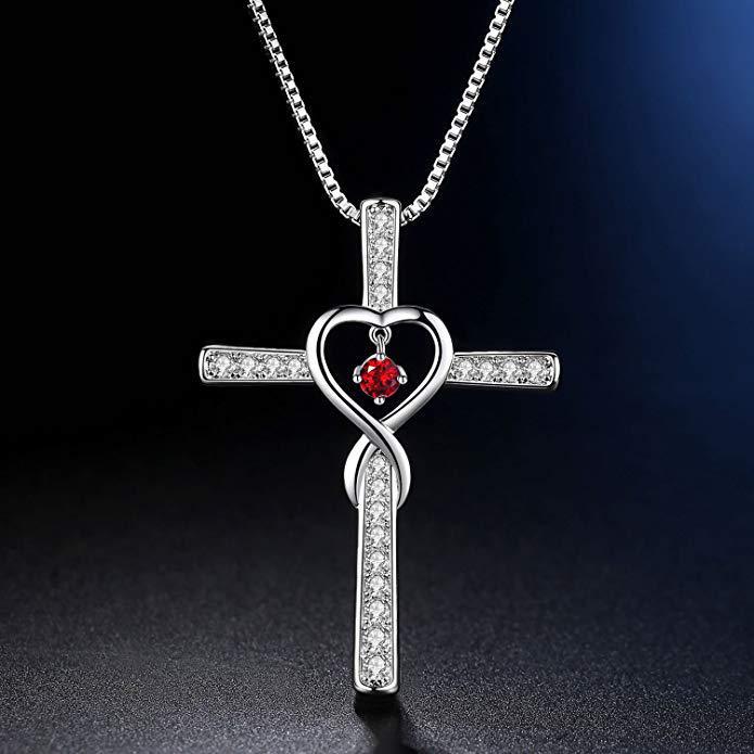 Religious Cross Zircon Pendant