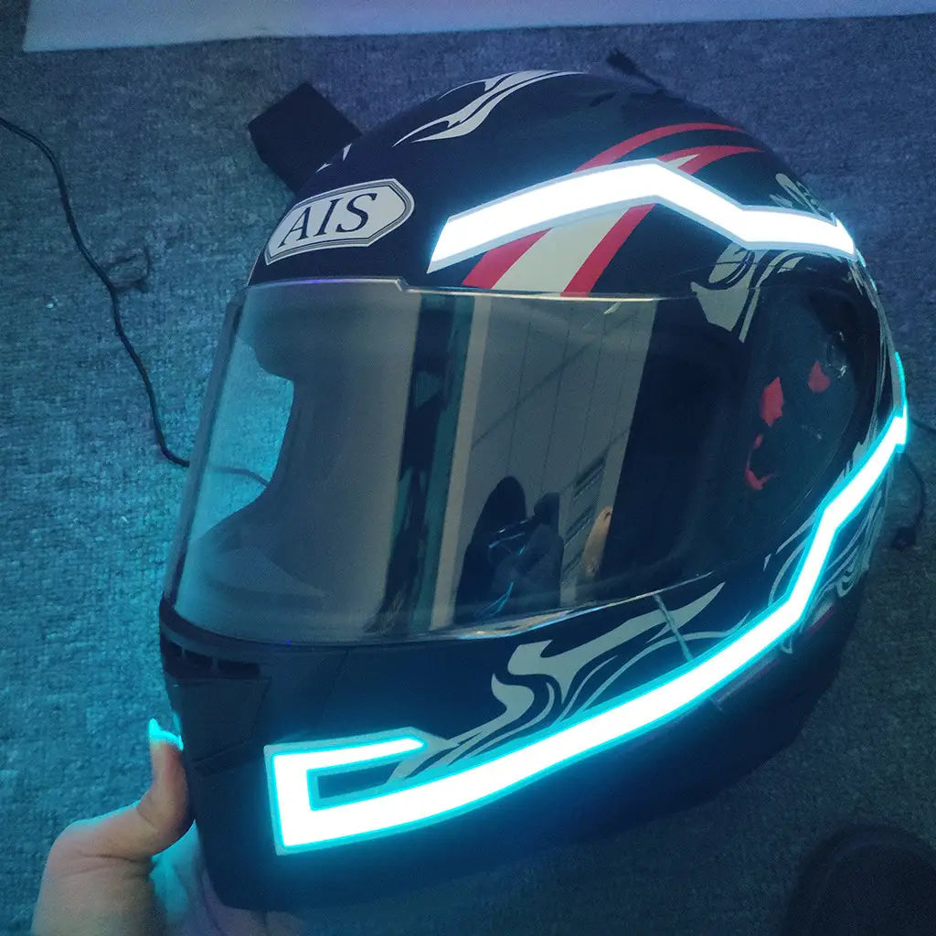 Durable Motorcycle Helmet LED Strip Light Kit
