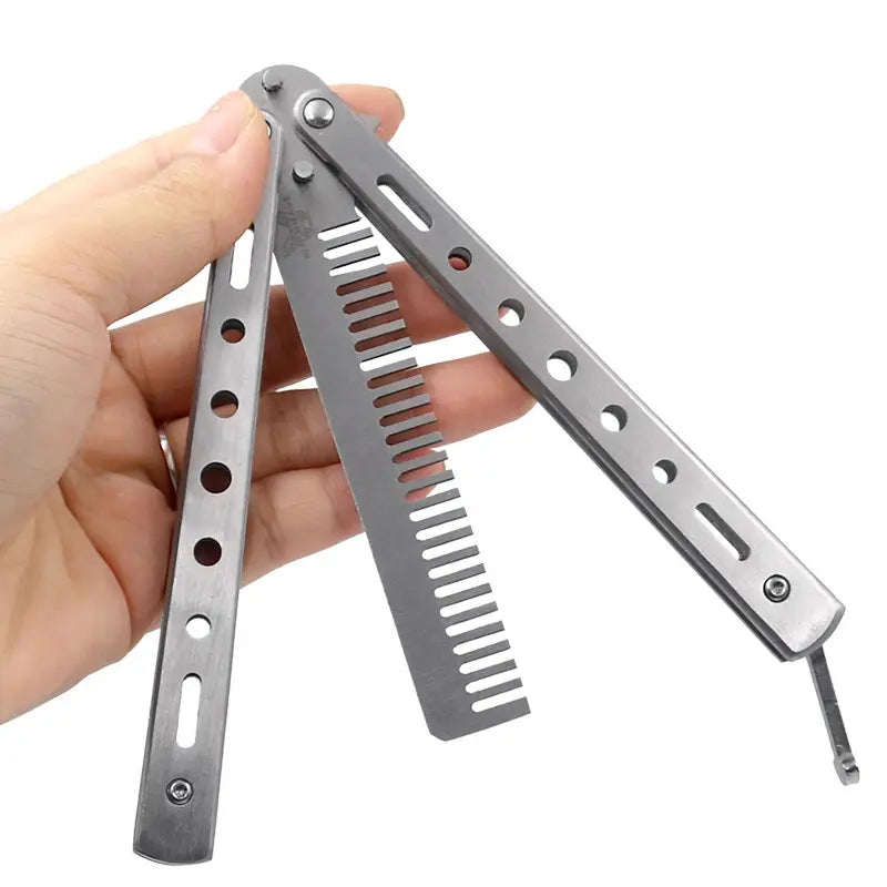 Foldable Stainless Steel Butterfly Comb