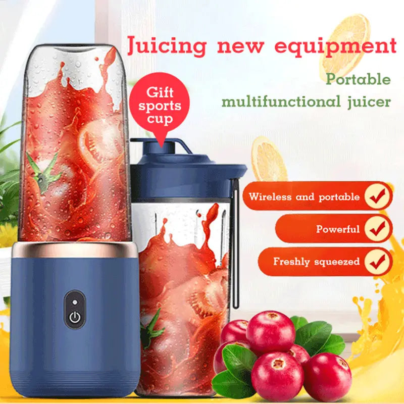 Portable 6-Blade Juicer Blender