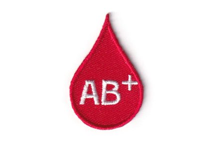 Blood Type Patches - Type AB Negative - 2 x 1