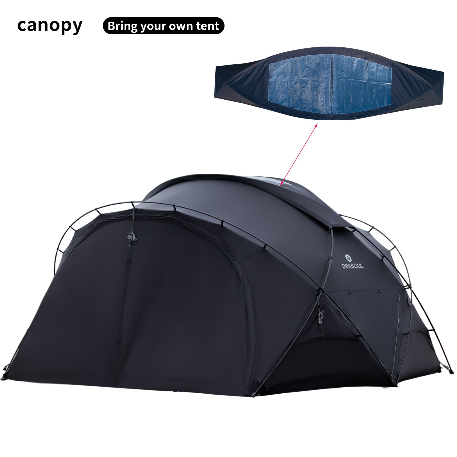 Double-layered Style Wilderness Indian Tent Without Center Pole テント