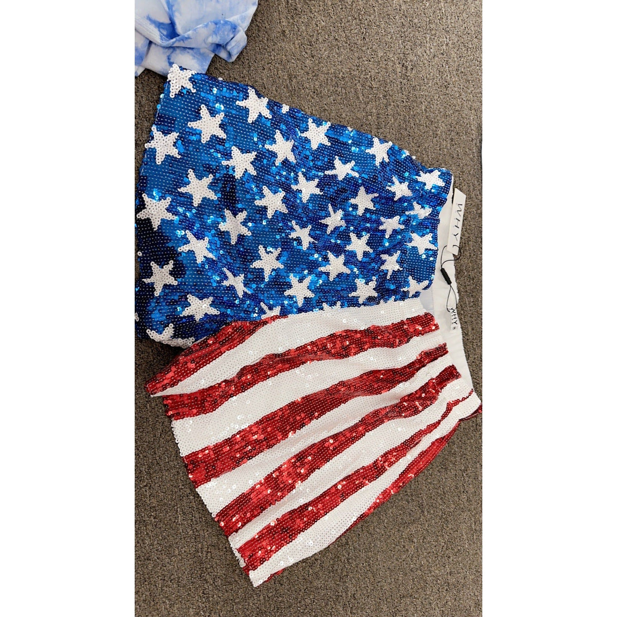 USA Sequin Flag Shorts