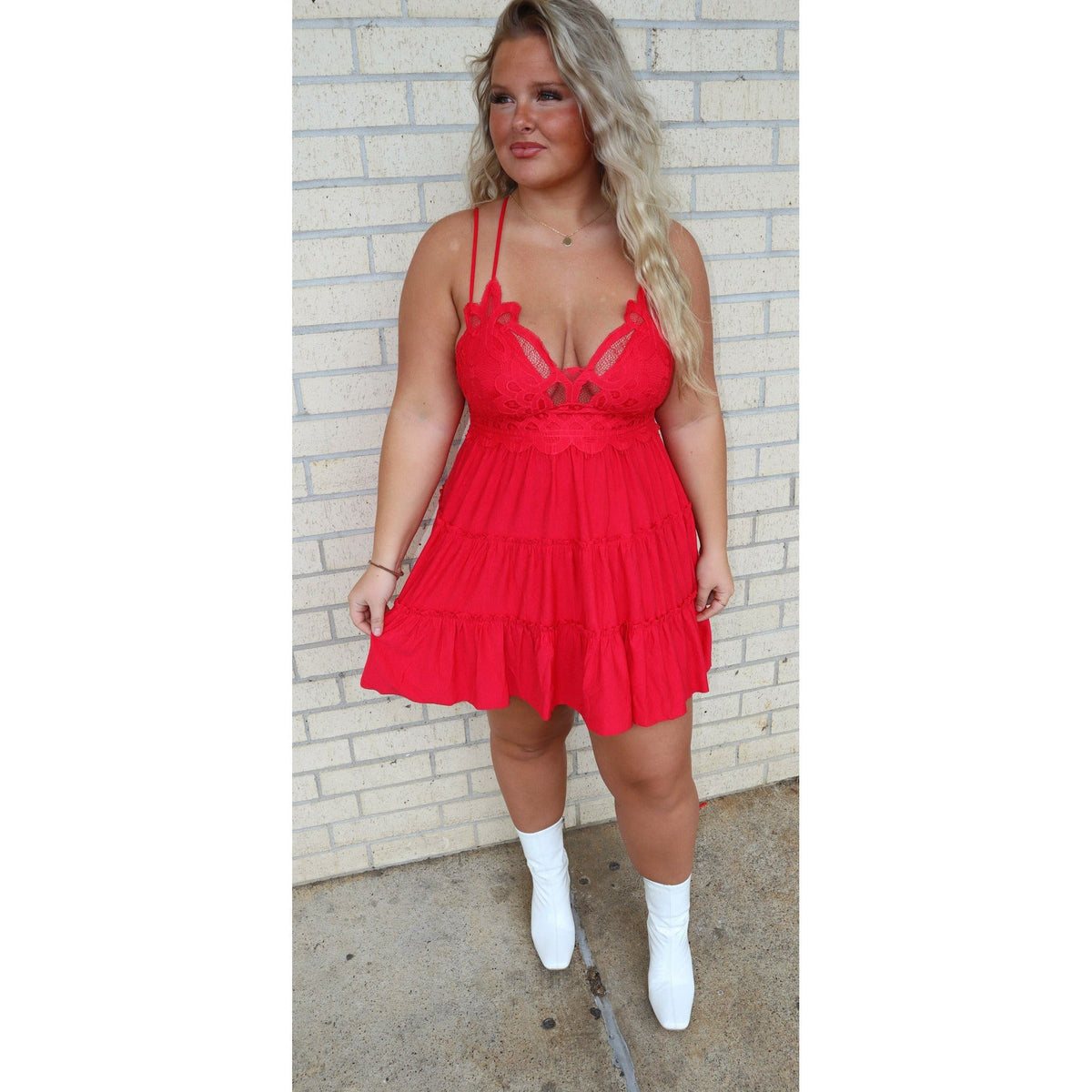 Firework Red Bralette Dress