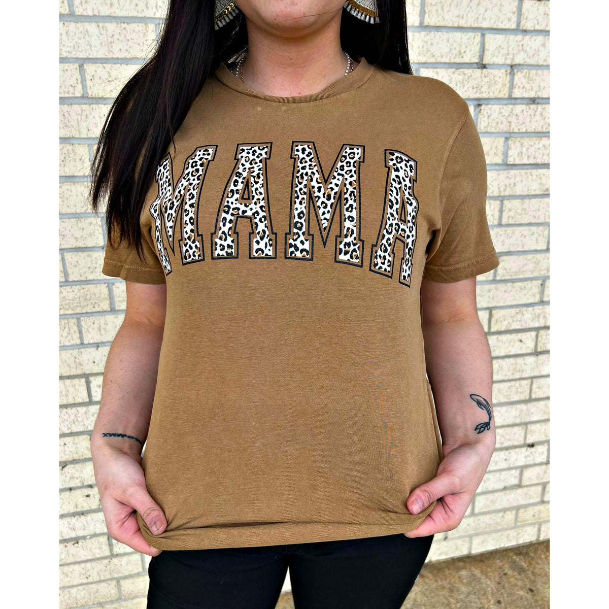 Leopard Mama Tan Shirt