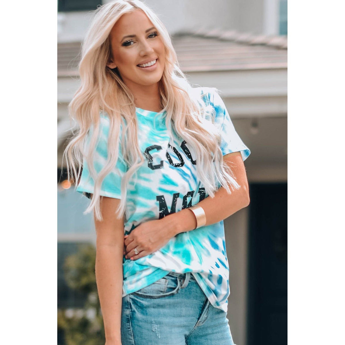 Tie-Dye COOL MOM Tee Shirt