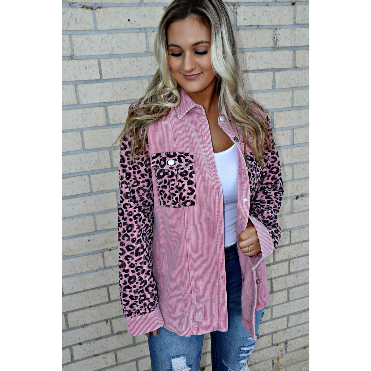 Be Mine Pink  Leopard  Shacket