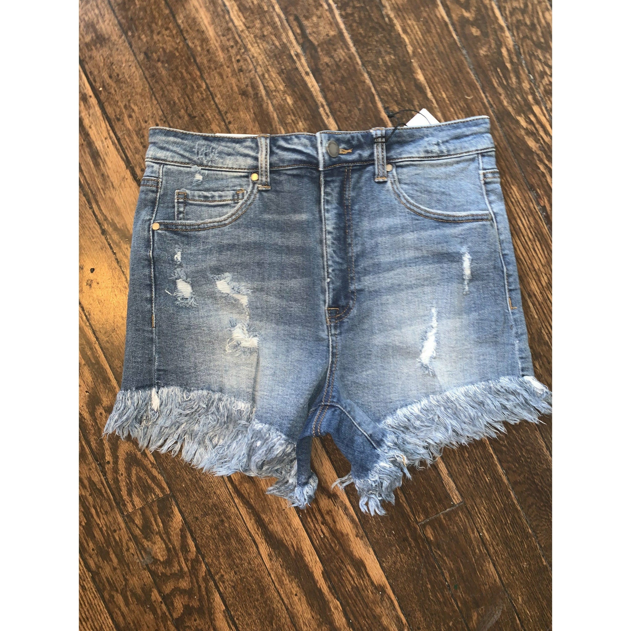 black label jean shorts