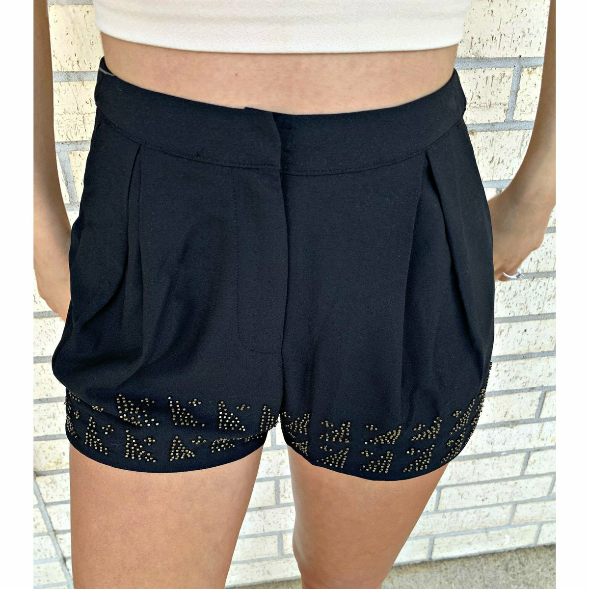 Beaded Trim Shorts