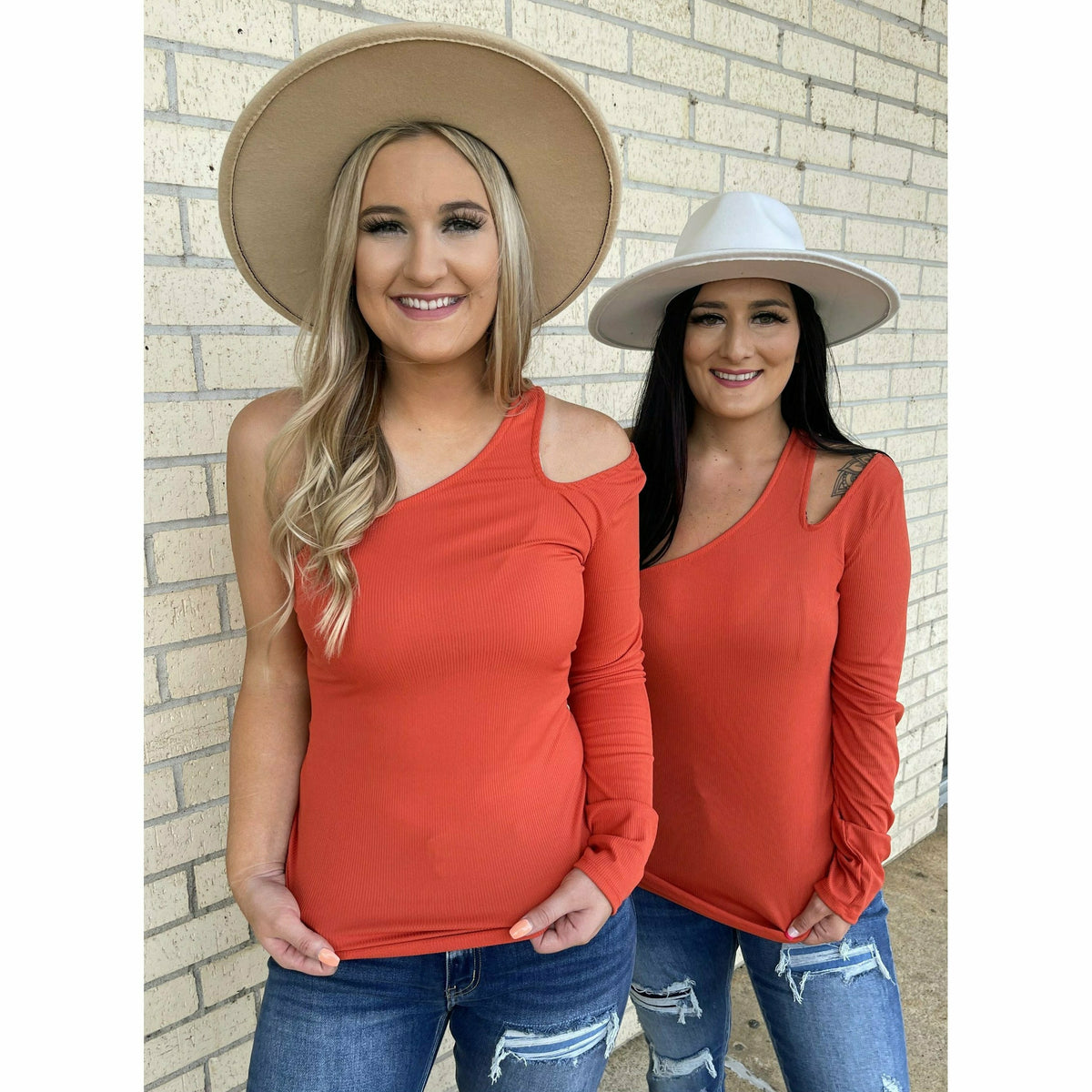 Jazlee One Shoulder Top ( 4 Colors)