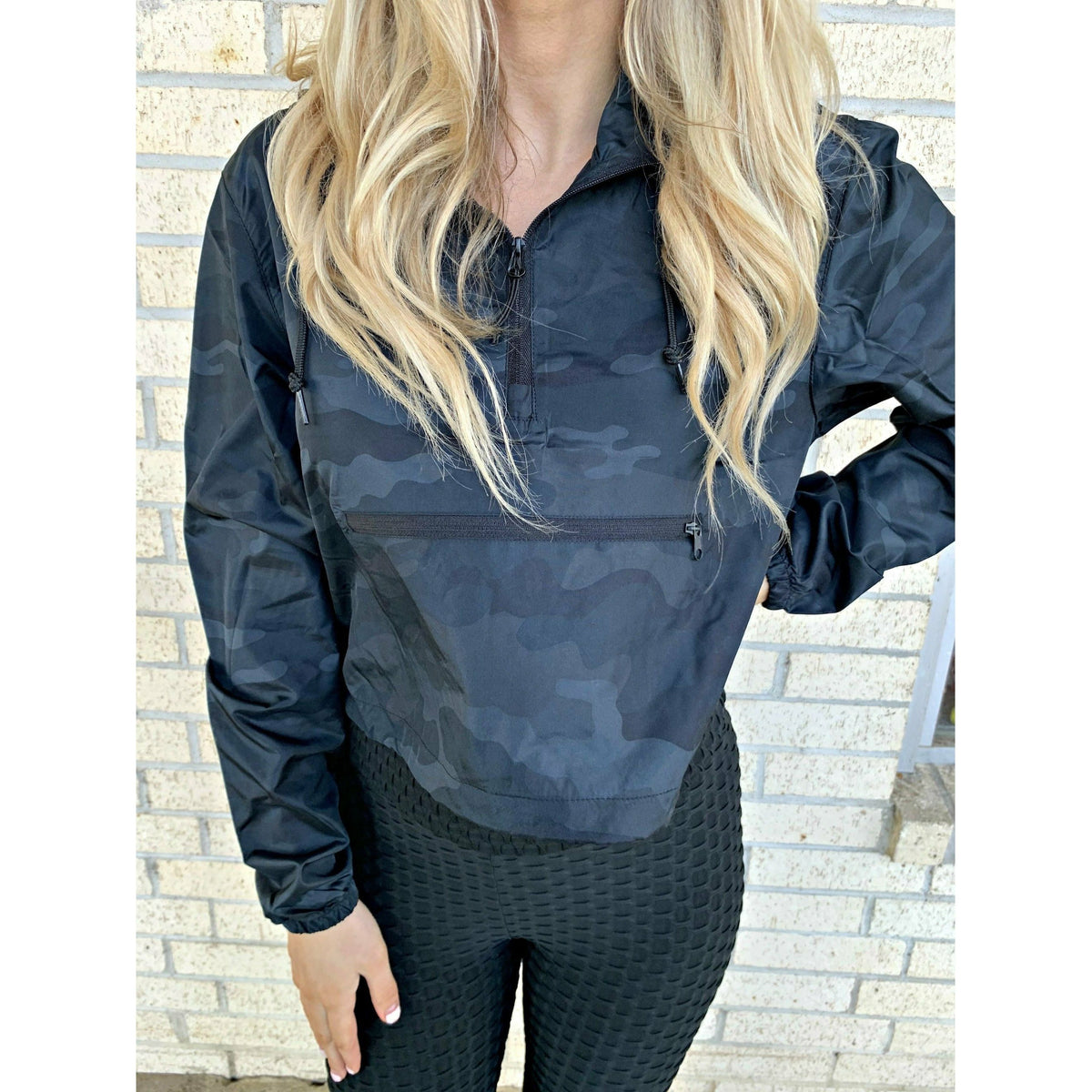 Lightweight Quarter-Zip Pullover Crop Windbreaker (4 colors)